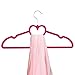 go2buy Heart Shape Non Slip Velvet Hangers,100 Pack, Pink