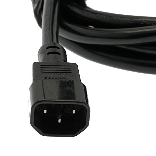GOWOS (10 Pack) 8Ft Power Extension Cord C13 to C14 Black/SJT 14/3