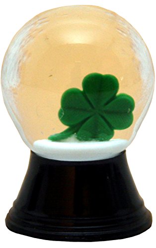 Sponsored Ad - Alexander Taron Importer PR1175 Perzy Snowglobe, Mini 4-Leaf Clover-1.5" H W x 1" D, Brown