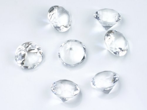 30 x Large Clear Wedding Table Scatter Diamonds 20mm
