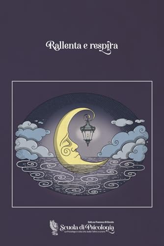 Quaderno appunti a righe A5 Luna sfondo viola: Quaderno A5 a righe - copertina a finitura opaca - 80 pagine per i tuoi appunti o per i tuoi pensieri