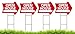Open House Arrow Shaped Sign Kit with Stands - 4 Pack (Includes 4 signs and 4 stands) (Red)