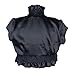 Imagenation Charmeuse Satin Short Sleeve Shrug Bolero, Large, Black