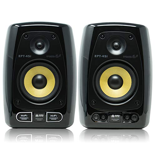 EMB Professional EPT45i Dual Bookshelf Speakers Work with Bluetooth