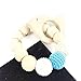Bird Wooden Teether Chew Beads Baby Rattle Teether Nattural Raw Crochet Beads Toy Mom Bracelet Ecofriendly Baby Teething (Bird)