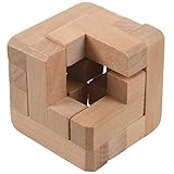 SODIAL 3D Wooden Interlocked Surround Lock Logic Puzzle Burr Puzzles Brain Teaser Intellectual Toy Magic Cube