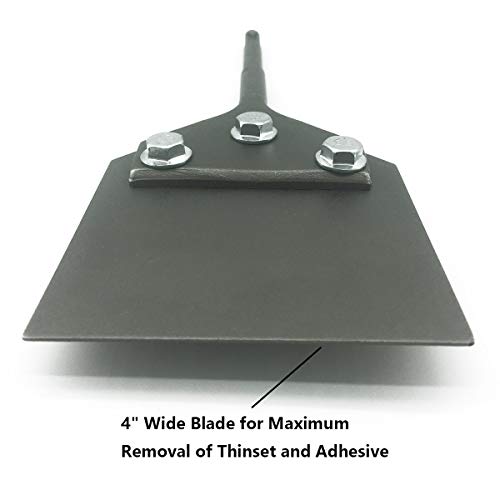 SPKLINE 4 Inch Wide SDSPlus Floor Scraper Tile & Thinset Scaling