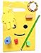 L LIFETIME Smile! Yellow Party Favors Bags Super Strong 24 Pack Loot Birthday Emoji Treat Plastic Bag, 9 x 6 inch - Birthday Gift Bag for Kids Boys and Girls - Plastic Gift Bags with Handles