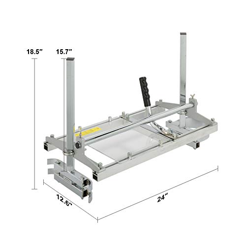 ZELCAN Chainsaw Mill 24 Zoll Kettensägenmühle Kettensäge Mühle 14"-24"/35,6cm-61cm Kettensägenhalterung Kettensägen-Sägewerk-Schnittholz Stirbt Beplankung Fräsen Aluminium Stahl Mig – Bild 3