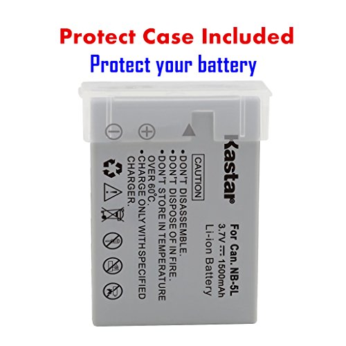 Kastar NB-5L Battery (1-Pack) and Charger for Canon PowerShot S100