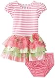 Bonnie Baby Baby Girls' Stripe Knit To Multi Tiered Skirt