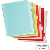 Martha Stewart Home Office with Avery Plastic Dividers, Assorted, Classic, 8-Tab 8-1/2