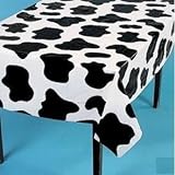 Fun Express Lightweight Cow Print Tablecloths (Set of 6), 54 x 72