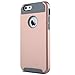 AILUN Phone Case for iPhone 6s,iPhone 6,Soft TPU Bumper&Hard Shell Solid PC Back,Shock-Absorption&Anti-Scratch Hybrid Dual-Layer Slim Cover,Siania Retail Package[Rose Gold]