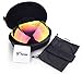 Lh Ski Goggles-OTG Spherical Frameless Goggles for Men Women Adult,Snowboard Eyewear Use Dual Uv Proof Lenses with Mirror Coating Anti-fog -Helmet Compatible with Extra Long Adjustable Strap[BLACK]