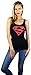 DC Comics Womens Superman Logo Tank Top (Superman Black, Small)