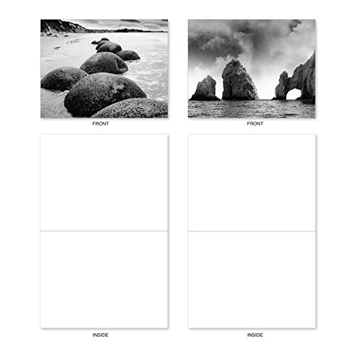 M3309 On The Rocks: 10 Assorted Blank All-Occasion Note Cards Feature Dramatic Rocky Landscapes, w/White Envelopes - Folded Set - Thumbnail 2