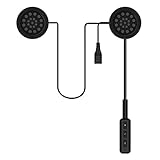 Lotustech Motorcycle Helmet Headset, Bluetooth intercom Headset,Wireless Helmet Heaphones,Speakers Hands free,Music Call Control,Bluetooth Motorbike（Black