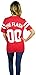 DC Comics Womens Flash Varsity Football Tee Red Heather (Large, Red)