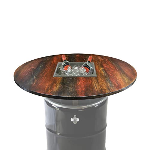 Rogge´s RelaxGrill Stehtisch-Bausatz Dye für 210L-Ölfass, mit Getränkekühler, runde Holz-Tischplatte d = 100 cm, farbig… – Bild 6