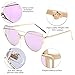 SOJOS Cat Eye Sunglasses for Women Fashion Designer Style Mirrored Lenses SJ1001 with Gold/Purple