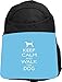 Rikki Knight UKBK Keep Calm and Walk the Dog Sky Blue Color Tech BackPack - Padded for Laptops & Tablets Ideal for School or College Bag BackPack