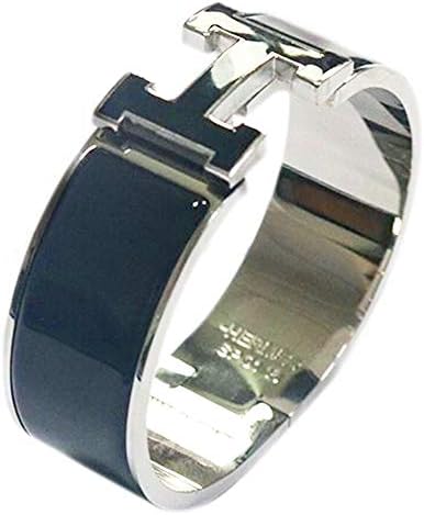 Glenda Dunn Stainless Steel Wide 20MM Fashion Buckle Bangle Enamel Bracelet Perimeter 7.3" inch