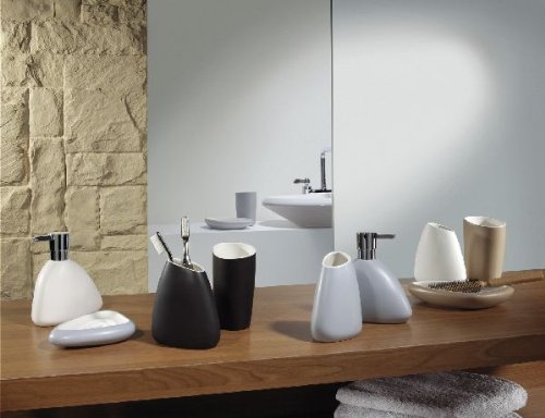 Spirella Desk Accessory ETNA Grey/White Soap Dish 1210563, White, Standard