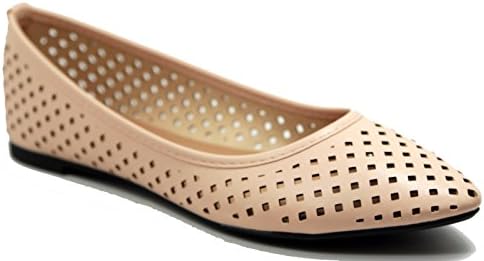 Walstar Women's Comfortable Point Toe Flat Pumps Shoes