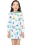 Girls Cotton Longsleeve Party Dresses Special Occasion Cartoon Print by Fiream