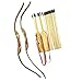 2-Pack Handmade Wooden Bow and Arrow Set-24 Wood Arrows and 2 Quiver.
