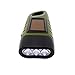 BABALI Hand Crank Solar Powered Flashlight LED Portable Dynamo Rechargeable Carabiner Buckle Emergency Mini Torch for Outdoor Camping Climbing Hiking