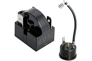 KONGV Compressor Start Relay for Portable Freezer Car Refrigerator Beverage Wine Beer Cooler with Thermal Overload Protector 1/5 HP 150W 15Ohm