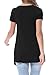 levaca Womens Summer Casual Loose Tops Short Sleeve Tunic T Shirts Black XL