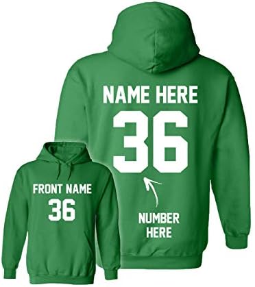 Custom Hoodies - Add Your Name & Number - 2 Side Personalized Sweaters