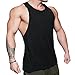Magiftbox Men's Muscle Workout Tank Tops Gym Shirts T189_Black_US-XL