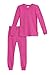 City Threads Little Girls Thermal Underwear Set Perfect for Sensitive Skin SPD Sensory Friendly, Hot Pink- 3T