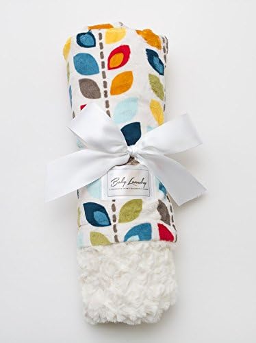Leaf/Ivory Tile Baby Blanket