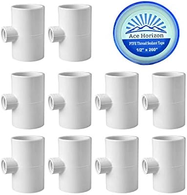 Ace Horizon 10 Pack Chicken Waterer Pvc Tee Fittings For Automatic