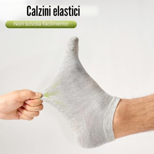 12/24 Paia di Calzini da Sneaker per Uomo e Donna in Bambù, Anti-Odor Traspiranti Mezzi Calzini Morbidi, Calzini Corti per Uso Quotidiano, Tempo Libero, Shopping e Casa