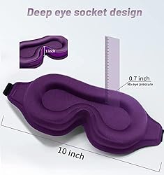 Sleep Mask for Men Women, Upgraded 3D Contoured Cup