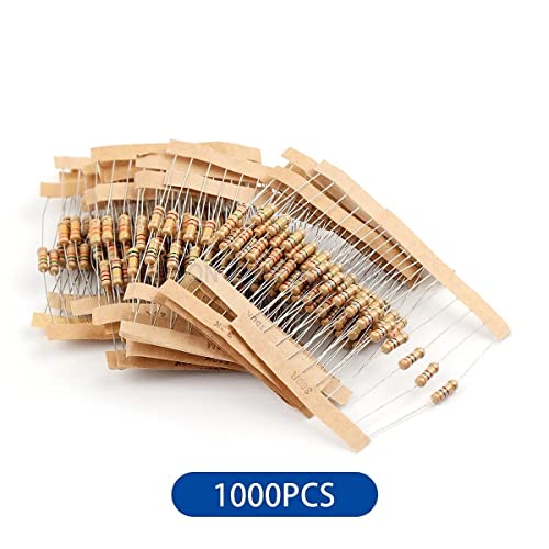 Kit De 1000 Résistances 1/2W Film Carbone – 100 Valeurs De 1 Ohm à 10 Mohm – Tolérance 5% – Pour électronique, Bricolage