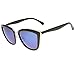zeroUV - High Fashion Metal Outer Frame Color Mirror Lens Oversized Cat Eye Sunglasses 55mm