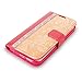 Galaxy S6 Edge Plus Case, Cellularvilla [Diamond Jewel] [Card Slots] Embossed Flower Design Premium Pu Leather Wallet Case Flip Cover For Samsung Galaxy S6 Edge Plus / S6 Edge+ (Peach Pink Bling)