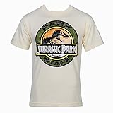 Jurassic Park Movie Park Staff Logo T-shirt - Sand
