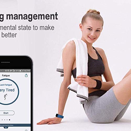 Fashion Clearance! Noopvan Bluetooth Smart Watch Wristband Bracelet Pedometer Monitor Blood Pressure Blood Oxygen Heart Rate Fitness Health Sport Bracelet (Blue)