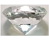 SF Clear Crystal Glass Diamond Shaped Paperweight 3