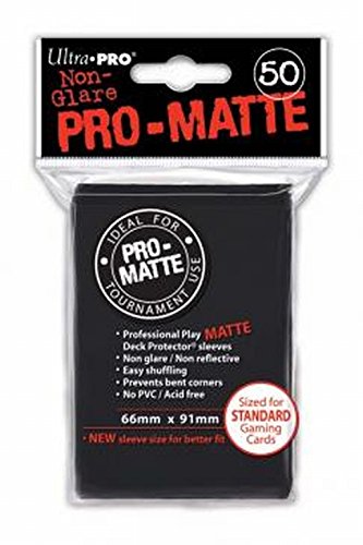 Ultra Pro 50ct Pro-Matte Black Standard Deck Protectors