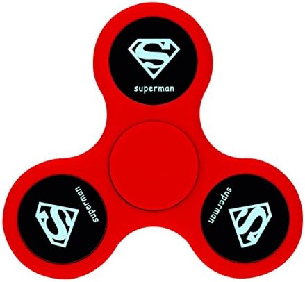 Superman Custom kids have fun fidget spinner Finger tip Bearing toy Tri-Hands Spin Stress Reducer