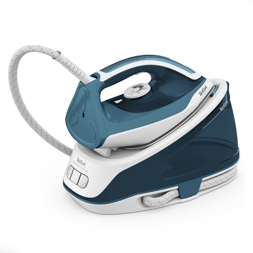 Tefal Espress Steam Iron Station - Blue, Powerful Steam Performance, Calc Clear Technology, Xpress Glide Soleplate